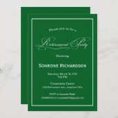 Retirement Party Announcement green Kaart (Voorkant / Achterkant)