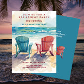 Retirement Party Beach Theme Casual Fun Kaart