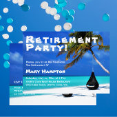 Retirement Party Beach Theme With Name Kaart