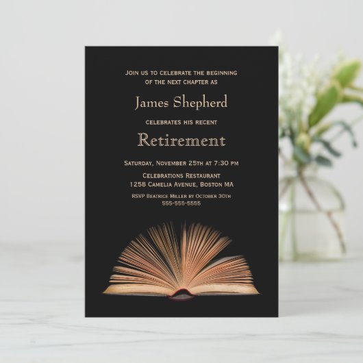 Retirement Party Black, volgend hoofdstuk Kaart (Staand voorkant)