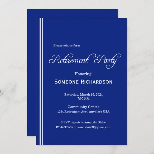 Retirement Party Black with Gold Ivy Frame Kaart (Voorkant / Achterkant)