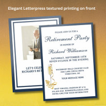 Retirement Party Elegant Champagne Glass 