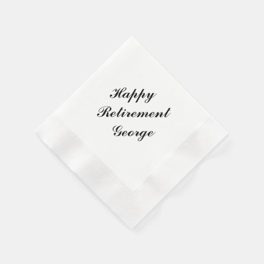"Retirement Party" Gepersonaliseerde servetten (Hoek)