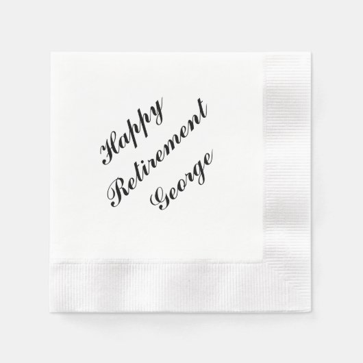 "Retirement Party" Gepersonaliseerde servetten (Voorkant)