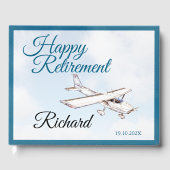 Retirement Party Guest book with Airplane Design 3 Gastenboek (Voorkant)