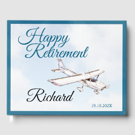 Retirement Party Guest book with Airplane Design 3 Gastenboek