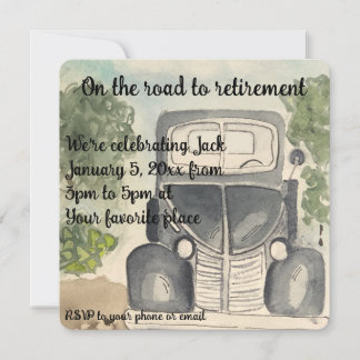 Retirement party invitation kaart