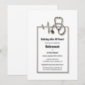 Retirement Party Medical Nurse Doctor Stethoscoop Kaart (Voorkant / Achterkant)