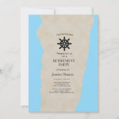 Retirement Party Nautical Custom Invitation Kaart (Voorkant)