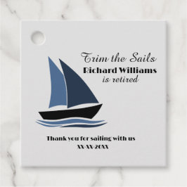 Retirement Party Nautical Sailing Theme Modern  Bedankjes Labels