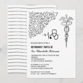 Retirement Party of Stethoscope Caduceus Doctor Kaart (Voorkant / Achterkant)