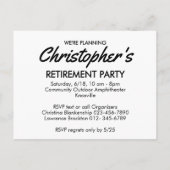 Retirement Party Replaceable Photo Save The Date Aankondigingskaart (Achterkant)