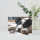 Retirement Party Replaceable Photo Save The Date Aankondigingskaart (Staand voorkant)