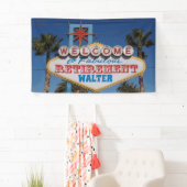Retirement party retro Welcome to Vegas sign Spandoek (Insitu)