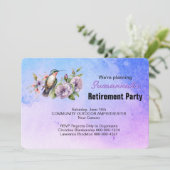 Retirement Party Save The Date Hummingbird (Staand voorkant)