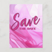 Retirement Party Save The Date Pink Abstract Aankondigingskaart (Voorkant)