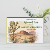 Retirement Party Southwest Waterverf Scene Aankondiging (Staand voorkant)