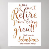 Retirement Party Welcome Sign Poster (Voorkant)