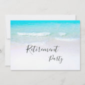 Retirement Photo Beach Blue Modern Typografie Kaart (Achterkant)