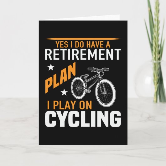 Retirement Plan Cycling Bicycle Bike Kaart (Voorkant)