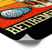 Retirement Plan Golf Bourbon Retired Funny Retiree Poster (Hoek)