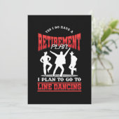 Retirement Plan Line Dancing Cowboy Country Music Kaart (Staand voorkant)