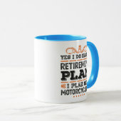 Retirement Plan Motorcycling Gift Funny Mok (Voorkant rechts)