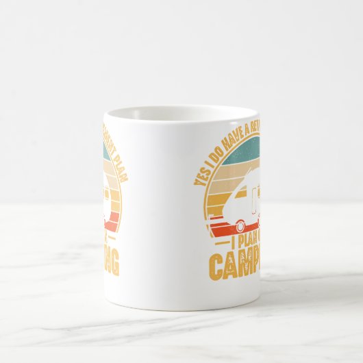 Retirement Plan On Camping Rv Camper Traveller Fun Koffiemok (Center)