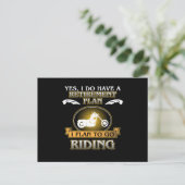 Retirement Plan Riding Motorcycle Biker Bike Lover Uitnodiging Briefkaart (Staand voorkant)