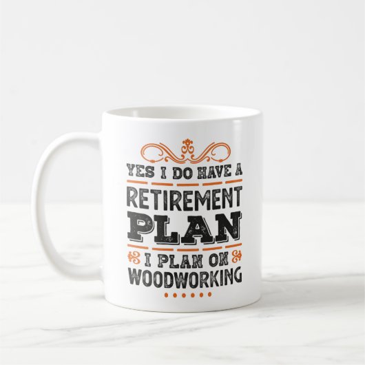 Retirement Plan Woodworking Gift Funny Koffiemok (Links)