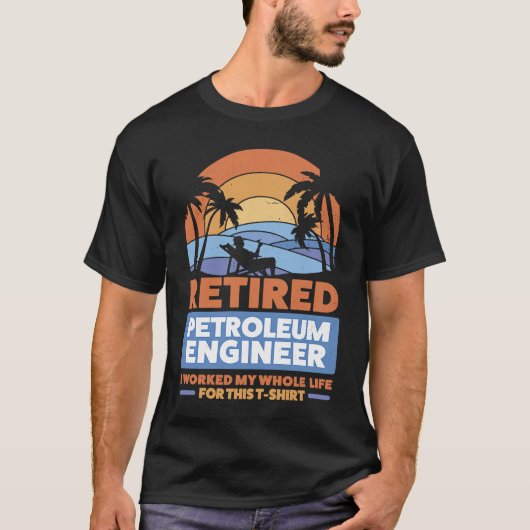 Retirement Retiree Engineering in ruste Petroleum T-shirt (Voorkant)