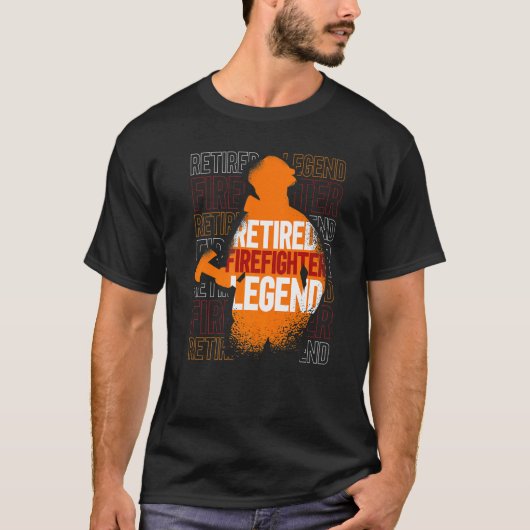 Retirement Retiree Fireman Retered Firefighter Leg T-shirt (Voorkant)