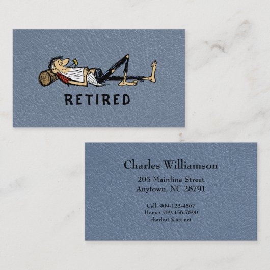 Retirement - Rip Van Winkle image business Contactkaartje (Voorkant / Achterkant)