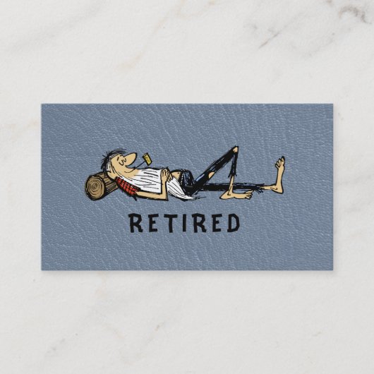 Retirement - Rip Van Winkle image business Contactkaartje (Voorkant)