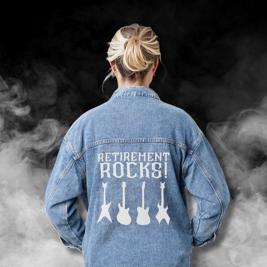 Retirement Rocks gitaarliefhebbers met pensioen Denim Jacket