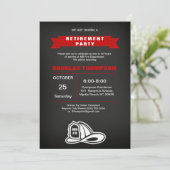 Retirement rode en zwarte brandkast kaart (Staand voorkant)