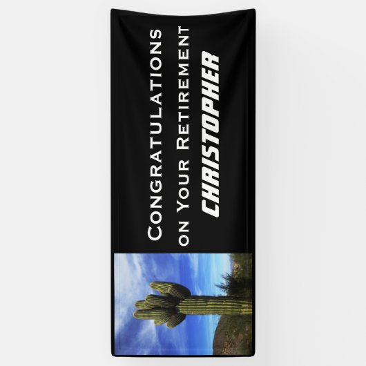 Retirement Saguaro Cactus Arizona Jumbo Spandoek (Verticaal)