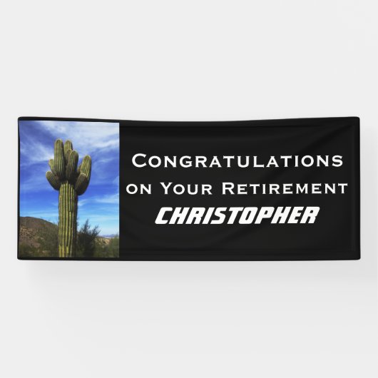 Retirement Saguaro Cactus Arizona Jumbo Spandoek (Horizontaal)