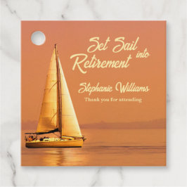 Retirement Set Sail into Retirement Sail Nautical  Bedankjes Labels
