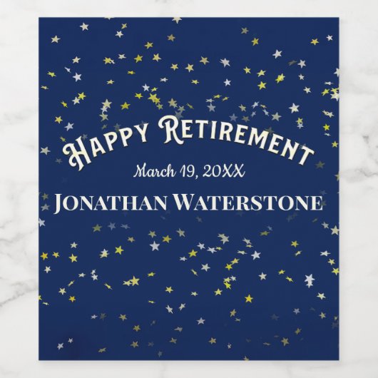 Retirement Star Wijn Etiket (Enkel label)