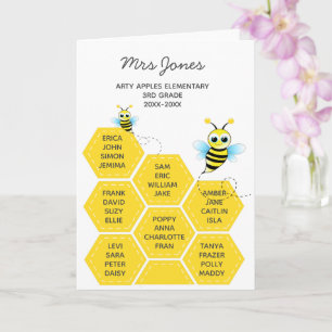 Retirement thank you card kids sign bee hive honey kaart