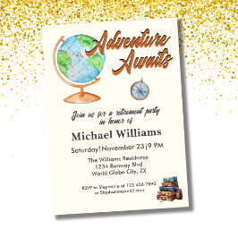 Retirement Travel Adventure wacht op Wereldbol Kaart