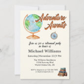 Retirement Travel Adventure wacht op Wereldbol Kaart (Voorkant)