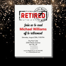 Retirement Travel Post Stamp Grunge