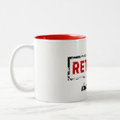 Retirement Travel Post Stamp Grunge Tweekleurige Koffiemok (Links)