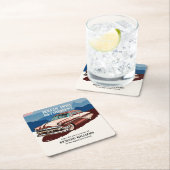 Retirement Travel Retro Classic Car Theme  Kartonnen Onderzetters (Insitu)