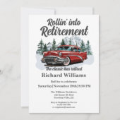 Retirement Travel Thema Klassieke Retro Auto Rolli Kaart (Voorkant)