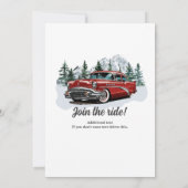 Retirement Travel Thema Klassieke Retro Auto Rolli Kaart (Achterkant)