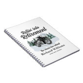 Retirement Travel Theme Classic Motorbike Rolling Notitieboek (Rechterzijde)