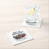 Retirement Travel Theme Classic Retro Car Rolling Kartonnen Onderzetters (Insitu)